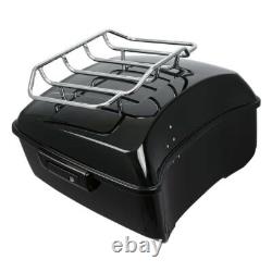 King Trunk Pad & Two Up Mount Rack Fit For Harley Road King Street Glide 14-26