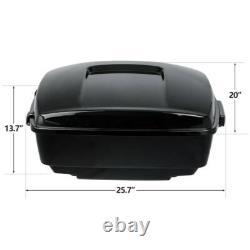 King Trunk Pad & Two Up Mount Rack Fit For Harley Road King Street Glide 14-26