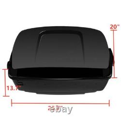 King Trunk With Backrest Pad Fit For Harley Touring Road King Street Glide 14-25