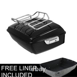 King Trunk with Luggage Rack Fit For Harley Touring Road King Street Glide 2014-26