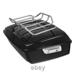 King Trunk with Mount & Luggage Rack Fit For Harley Road King Street Glide 14-25 King Trunk with Mount & Luggage Rack Fit For Harley Road King Street Glide 14-25