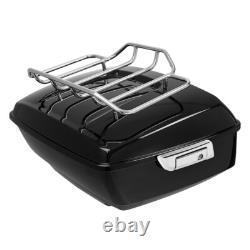 King Trunk with Mount & Luggage Rack Fit For Harley Road King Street Glide 14-25