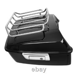 King Trunk with Mount & Luggage Rack Fit For Harley Road King Street Glide 14-25