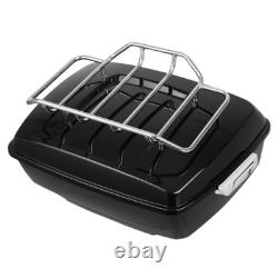 King Trunk with Mount & Luggage Rack Fit For Harley Road King Street Glide 14-25