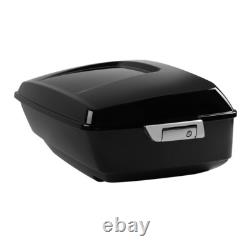 King Trunk with Two-Up Rack Fit For Harley Touring Road King Street Glide 14-25