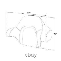 King Wrap-around Backrest Pad Fit For Harley Touring Street Road Glide 14-2022