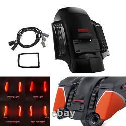 LED CVO Style Rear Fender System Fit For Touring Electra Street Glide Road King