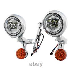 LED Passing Fog Turn Signal Light Fit For Harley Street Glide Road King 94-24