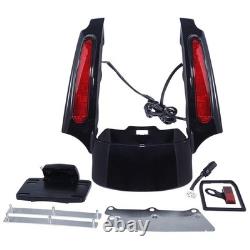 LED Rear Fender Run Brake Turn Light For 09-13 Road King Street Glide Red Lens