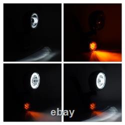 LED Spot Fog Light Bracket Turn Signal For Harley Road King Street Glide 1994-UP