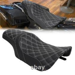 Lattice Two Up Profiler Seat For Harley Road King FLHR 97-07 Street Glide FLHX