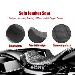 Leather Solo Seat for Harley Touring Bagger Street Glide Road Glide Road King