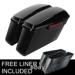 Left & Right Hard Saddlebags Fit For Harley Touring Street Glide Road King 14-Up