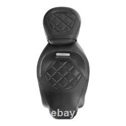Low Profile 2-Up Seat For Touring Road King Street Glide 2009-2023 Orange Stitch