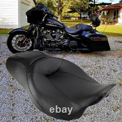 Low Profile Driver Passenger 2-Up Seat For Harley Road King Street Glide 2008+