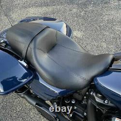 Low Profile Driver Passenger 2-Up Seat For Harley Road King Street Glide 2008+