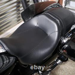 Low Profile Driver Passenger 2-Up Seat For Harley Road King Street Glide 2008+