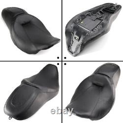 Low Profile Driver Passenger 2-Up Seat For Harley Road King Street Glide 2008+