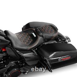 Low-Profile Driver Passenger Seat Fit For Harley Road King Street Glide 09-23