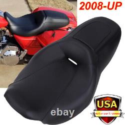 Low Profile Driver Passenger Seat Fit For Harley Road King Street Glide 2008-UP