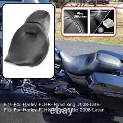 Low Profile Driver Passenger Seat Fits For Harley Road King Street Glide 2008-UP