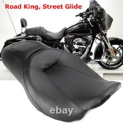 Low-Profile Driver Passenger Seat For Harley Touring Road King Street Glide 08+