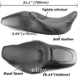 Low-Profile Driver Passenger Seat For Harley Touring Road King Street Glide 08+