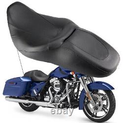 Low-Profile Driver Passenger Seat For Harley Touring Road King Street Glide 08+