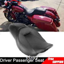 Low Profile Driver Passenger Seat Smooth For Harley Road King Street Glide 08-UP