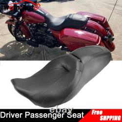 Low Profile Driver Passenger Seat Smooth For Harley Road King Street Glide 08-UP