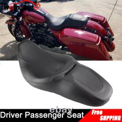 Low Profile Driver Passenger Seat Smooth For Harley Road King Street Glide 08-UP