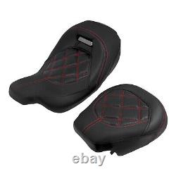 Low-Profile Driver Passenger Two Up Seat Fit For Harley Road King Street Glide