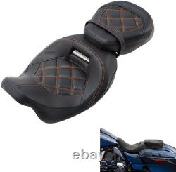Low-Profile Driver Passenger Two up Seat Fit for Harley CVO Road King Street Gli