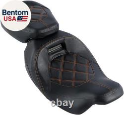 Low-Profile Driver Passenger Two up Seat Fit for Harley CVO Road King Street Gli