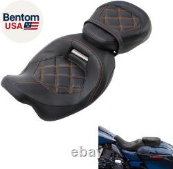 Low-Profile Driver Passenger Two up Seat Fit for Harley CVO Road King Street Gli