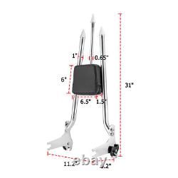 MOFUN Backrest Sissy Bar For Harley Touring Electra Street Glide Road King Glide