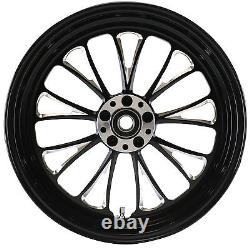 Manhattan 18 Front Black Wheel Harley Electra Glide Road King Street 00-07