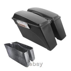 Matte Black Hard Saddlebags Fit Road King Street Glide 1993-2013