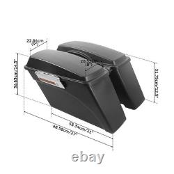 Matte Black Hard Saddlebags Fit Road King Street Glide 1993-2013