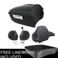 Matte King Trunk Pad Speakers Fit For Harley Road King Street Glide 2014-2026