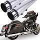 Megaphone 4 Slip On Muffler Exhaust For Harley 95-16 Road King Street Glide Cvo