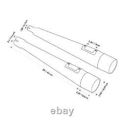 Megaphone Slip-On Exhaust Pipes Fit For Harley Road King Street Glide 2017-2022