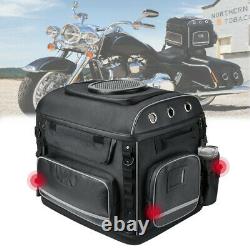 Motorcycle Dog Pet Carrier Sissy Bar Luggage Rack Bag For Street Glide Road King