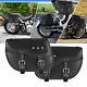 Motorcycle Saddlebags Side Pu Leather Luggage For Harley Road King Street Glide