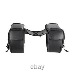 Motorcycle Saddlebags Side PU Leather Luggage For Harley Road King Street Glide