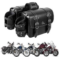 Motorcycle Side Saddlebags Black For Harley Touring Road King Street Glide Dyna