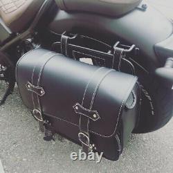 Motorcycle Side Saddlebags Black For Harley Touring Road King Street Glide Dyna
