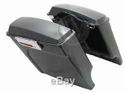 Mutazu 4 Extended Hard Bags Black Pearl for Harley Road King Street Glide FLHT