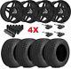 Off Road Black Wheels Rims Tires 265 70 17 265/70/17 At Package F-250 F-350