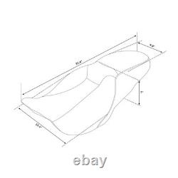 One Piece 2 Up Touring Seat White Stitches for Road King Street Glide 2009-2023